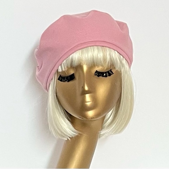 Pink oversized wool beret - Picture 1 of 4